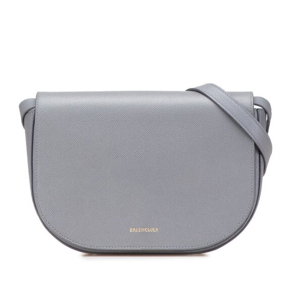 BALENCIAGA Gray Leather Shoulder Bag - Picture 1 of 11